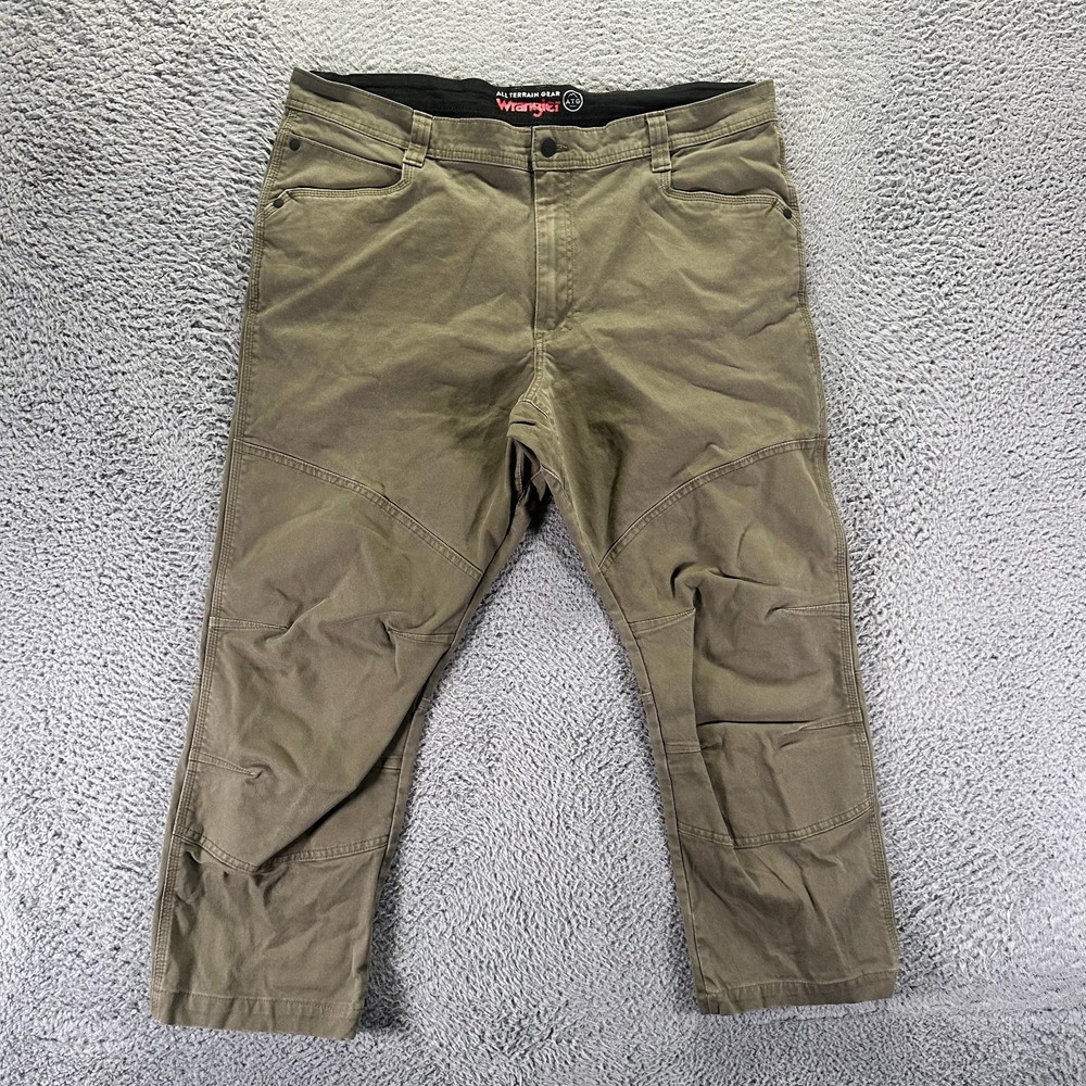 Wrangler ATG Jackson Pant Men 40x30 Green Cotton Khakis Straight Utility Stretch